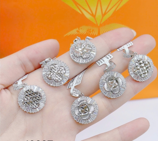 Bông Tai Vàng 610 Mẫu Trắng 8